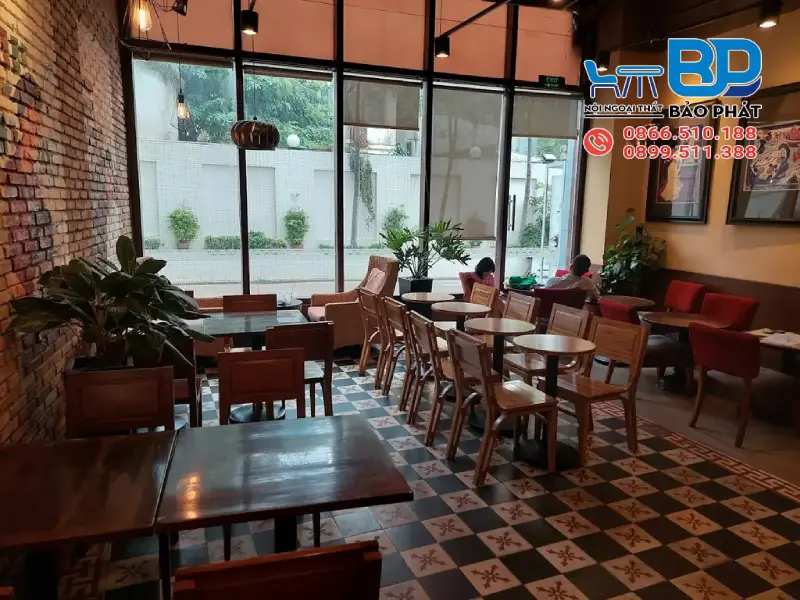 Thiết kế quán cafe Highland ấm áp, gần gũi