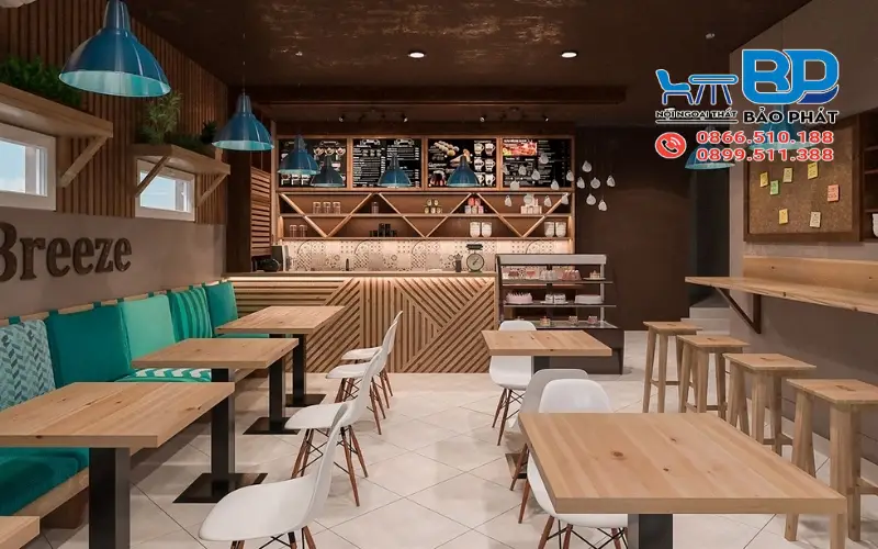 Thiết kế quán cafe nhà ống tối ưu không gian hẹp