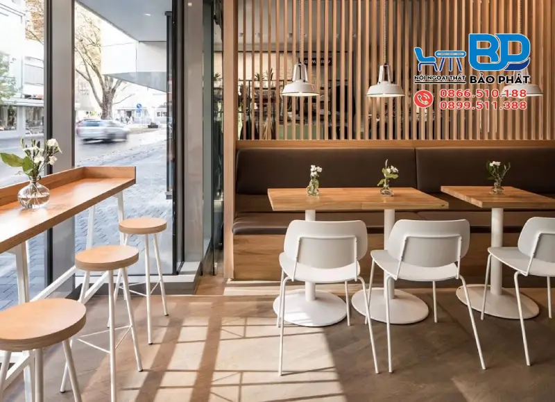 Thiết kế quán cafe nhỏ 40m2 phong cách Hàn Quốc trẻ trung