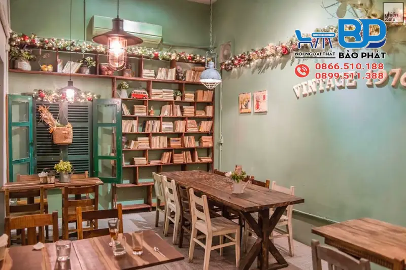 Thiết kế quán cafe phong cách vintage mang dấu ấn của thời gian