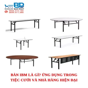 Bàn IBM là gì? Ứng dụng trong tiệc cưới và nhà hàng hiện đại