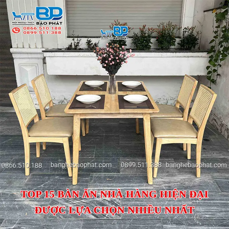 Top 15 bàn ăn nhà hàng hiện đại được lựa chọn nhiều nhất [timect]