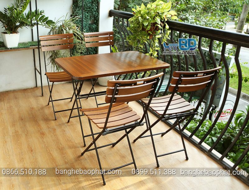 Bàn fansipan cao patio 04 ghế patio 02