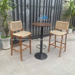 Bàn ghế bar đan dây ghế bar cabana