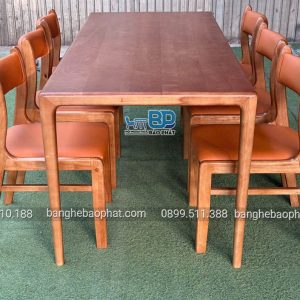 Bộ bàn ghế ăn gỗ nệm ghế bella bàn neva