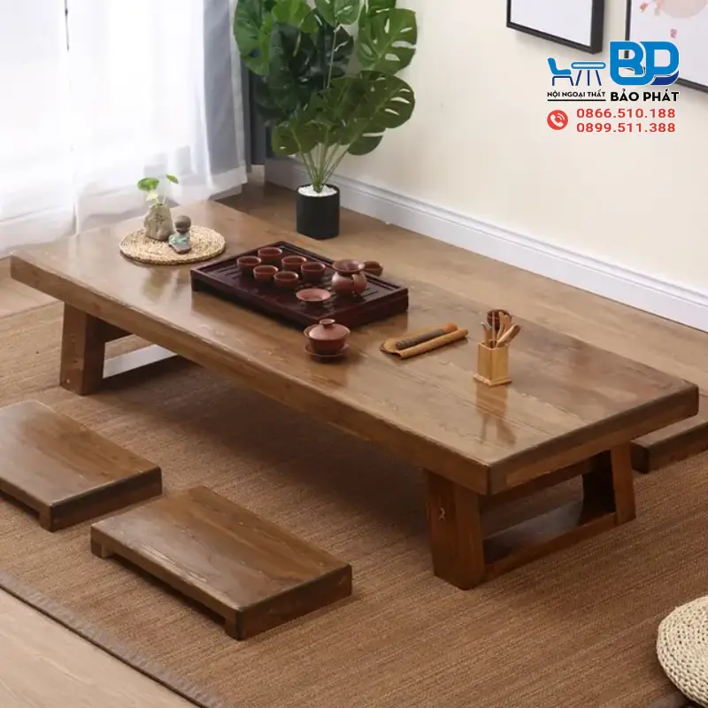 Bộ bàn ghế ngồi bệt phong cách vintage