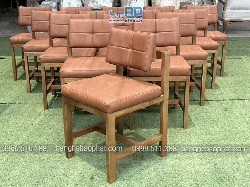 Ghế cafe gỗ nệm lưng nệm