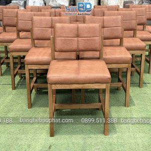 Ghế cafe gỗ nệm lưng nệm