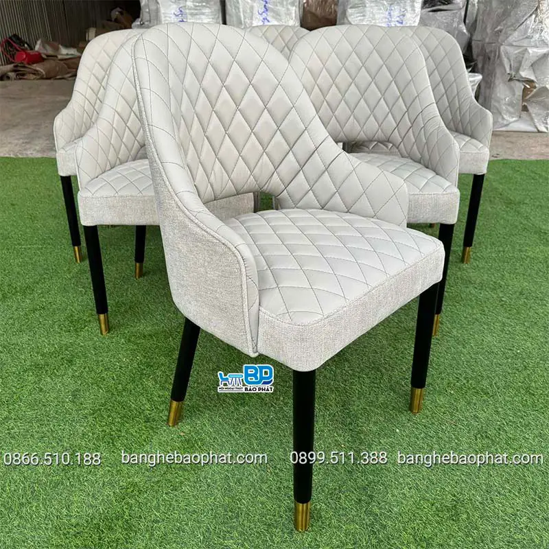 Ghế đệm tựa lưng gỗ nệm Collins