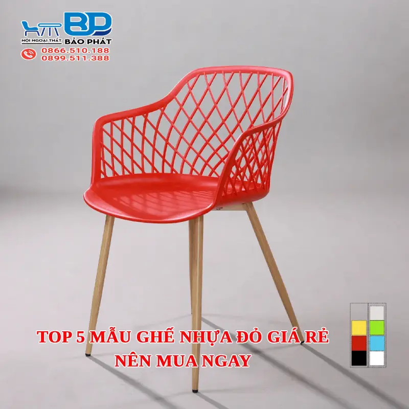 Top 5 mẫu ghế nhựa đỏ giá rẻ nên mua ngay [timect]