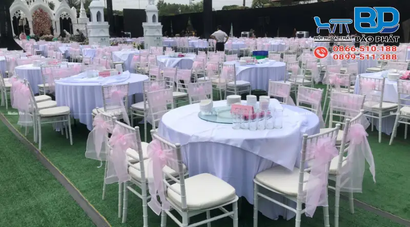 Ghế Tiffany Là Gì? Đặc Điểm, Ứng Dụng Và Cách Lựa Chọn Ghế Chuẩn Đẹp 10 Ghế Tiffany ứng dụng trong nhiều nhà hàng tiệc cưới