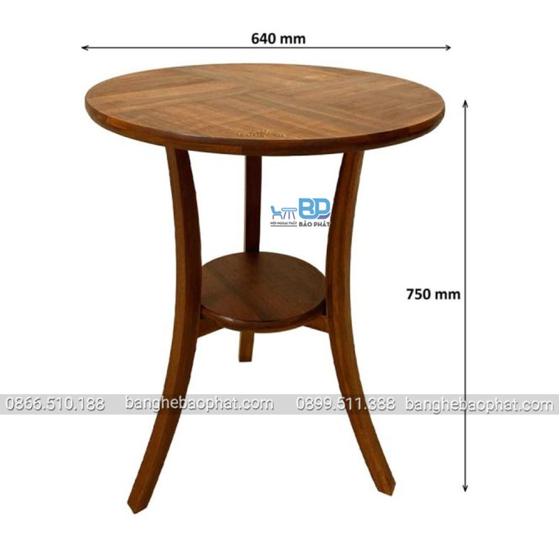 Kích thước bàn Fansipan tròn Valley D60cm