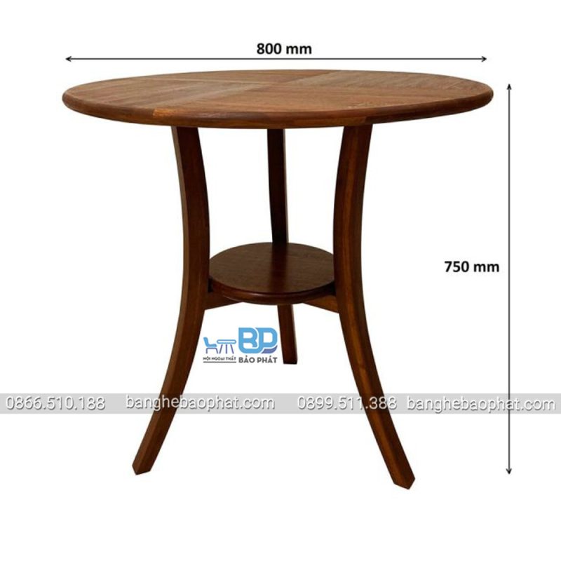 Kích thước bàn Fansipan tròn Valley D80cm