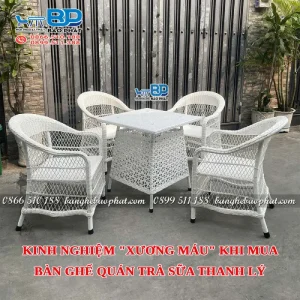 Kinh nghiệm xương máu khi mua bàn ghế quán trà sữa thanh lý