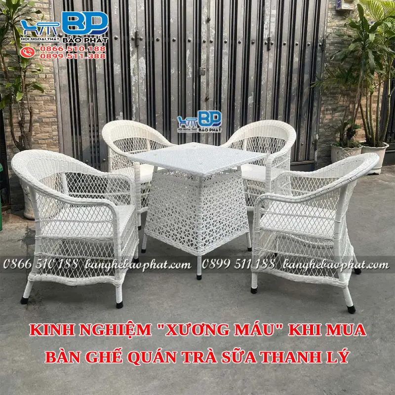 Kinh nghiệm xương máu khi mua bàn ghế quán trà sữa thanh lý