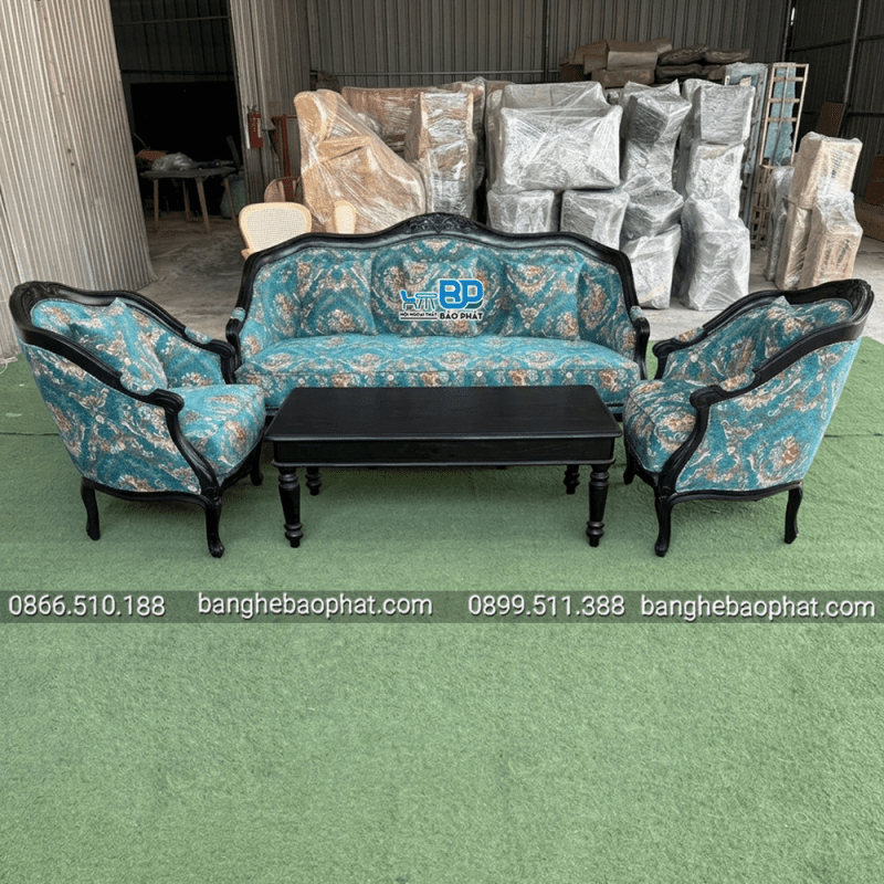 Sofa louis gỗ nệm