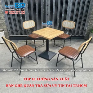Top 10 xưởng sản xuất bàn ghế quán trà sữa uy tín tại TP.HCM