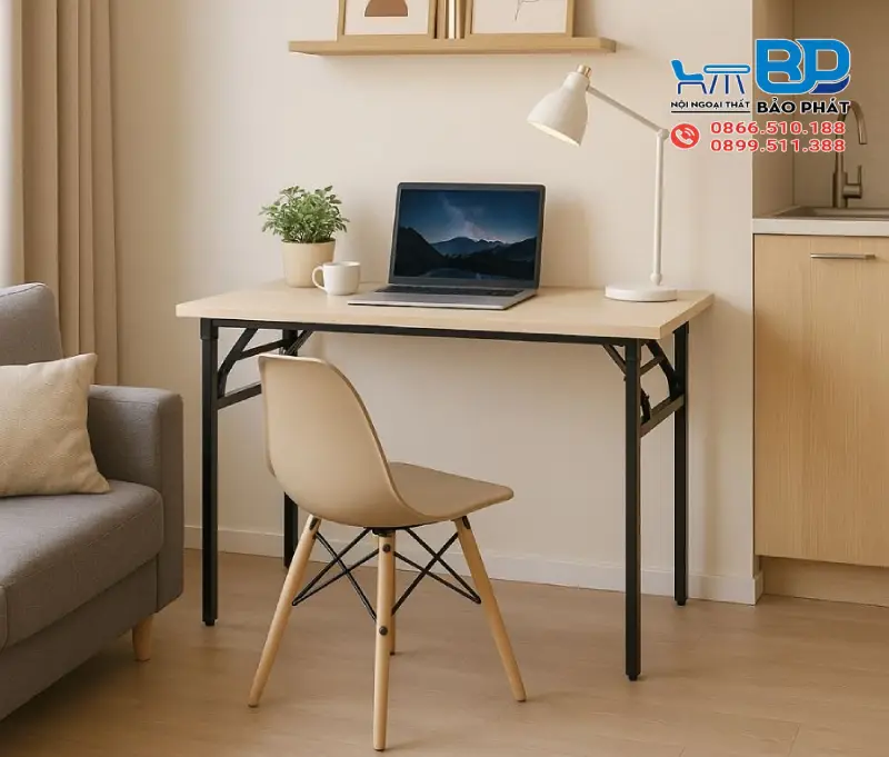 Bàn làm việc tại nhà nhỏ gọn có khả năng gấp gọn tiện dụng