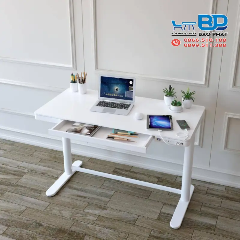 Bàn làm việc tại nhà nhỏ gọn thiết kế đơn giản
