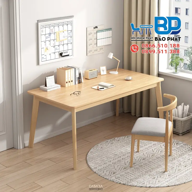Bố trí bàn làm việc tại nhà nhỏ gọn đúng cách giúp không gian thông thoáng và tận dụng tối đa công năng