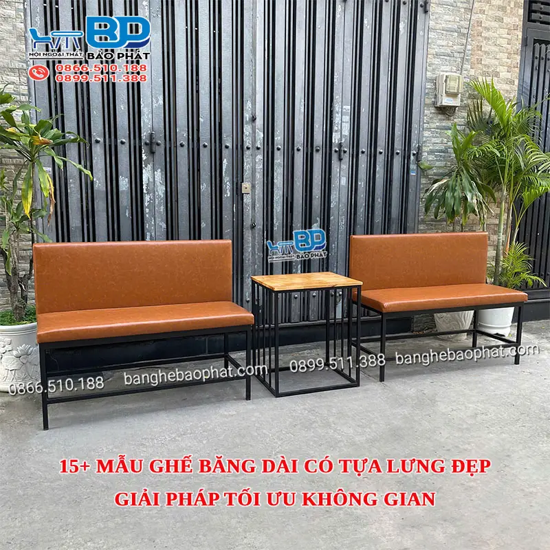 15+ mẫu ghế băng dài có tựa lưng đẹp – Giải pháp tối ưu không gian