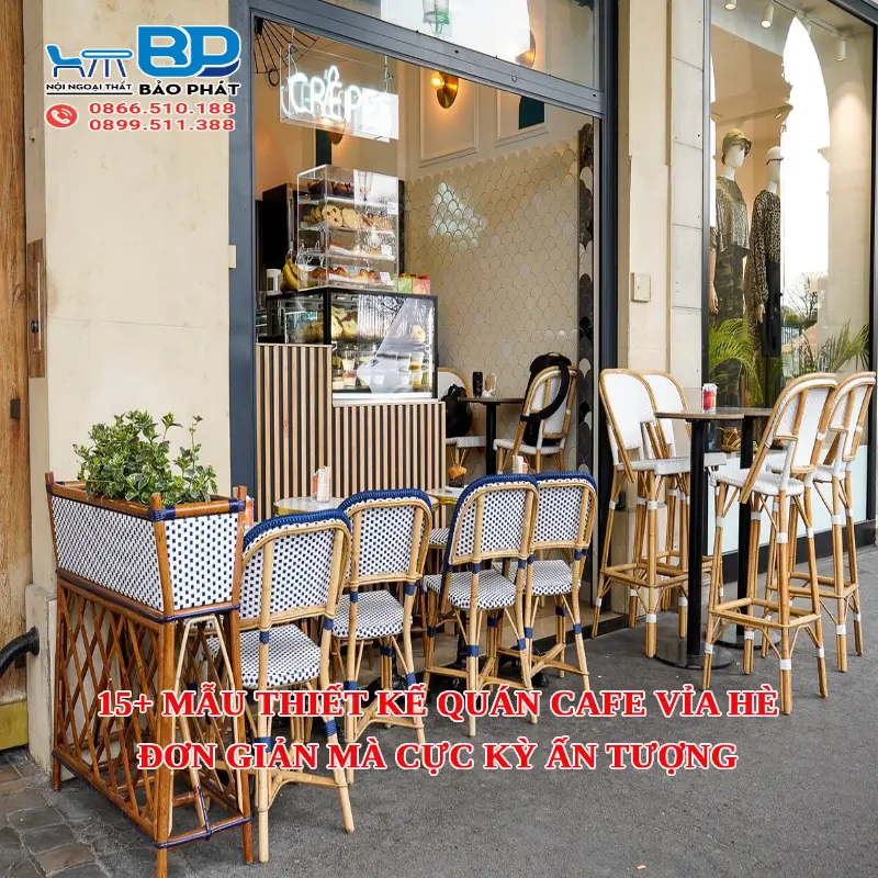 15+ mẫu thiết kế quán cafe vỉa hè đơn giản mà cực kỳ ấn tượng