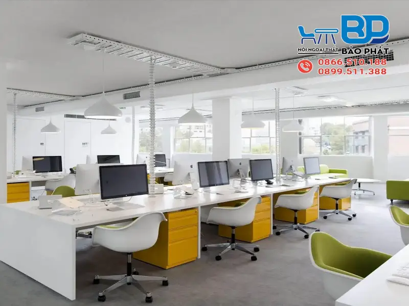 Phòng làm việc phong cách hiện đại năng động, chuyên nghiệp