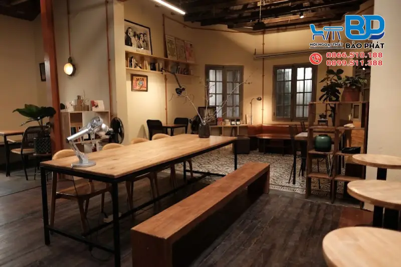 Quán cafe phong cách Rustic mộc mạc, gần gũi