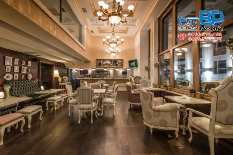 Thiết kế cafe kiểu Pháp lãng mạn