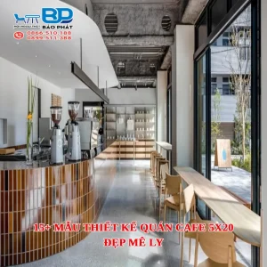 15+ mẫu thiết kế quán cafe 5x20 đẹp mê ly