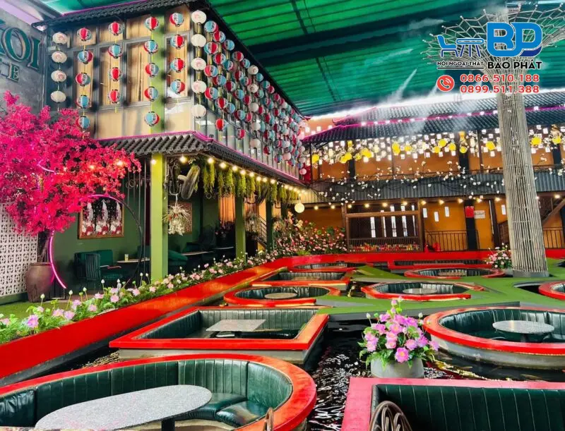 Thiết kế quán cafe cá Koi phong cách Nhật Bản