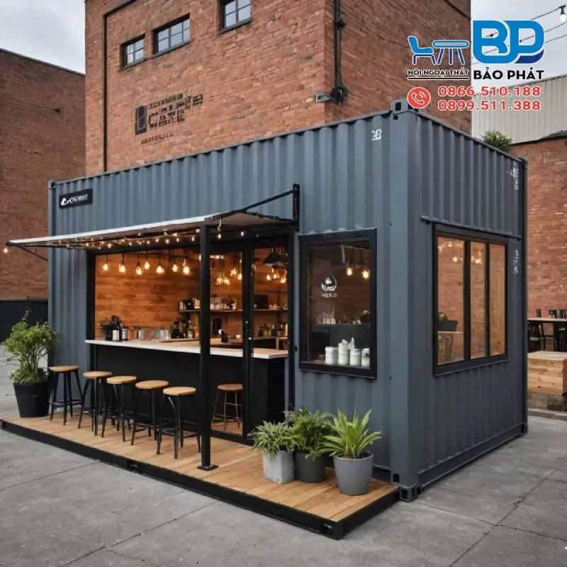 Thiết kế quán cà phê container có độ bền bỉ cao