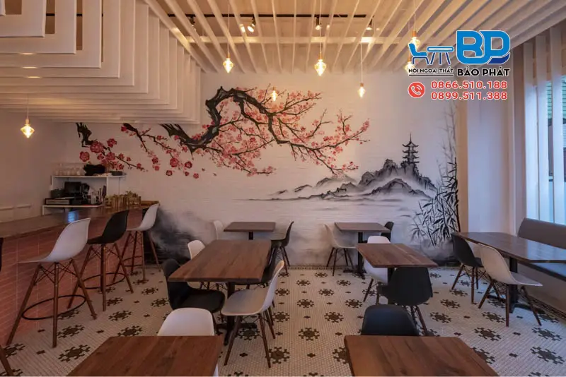 Thiết kế quán cafe phong cách Nhật Bản tối giản