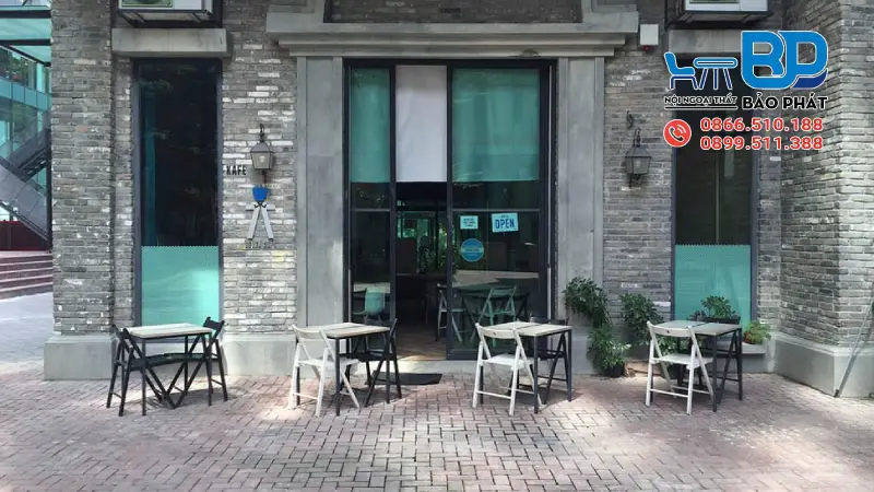 15+ Mẫu Thiết Kế Quán Cafe Vỉa Hè Đơn Giản Mà Cực Kỳ Ấn Tượng 9 Thiết kế quán cafe vỉa hè phong cách công nghiệp