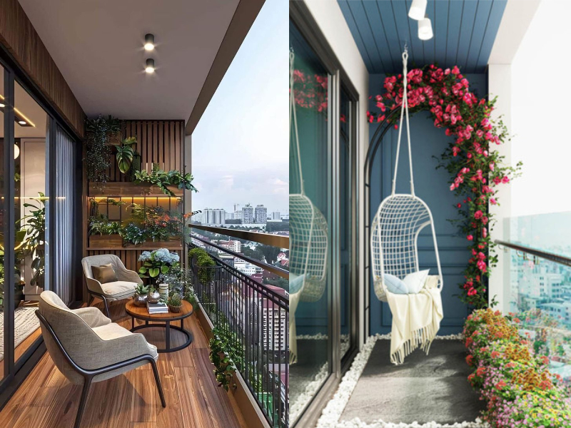 Ban công homestay đẹp