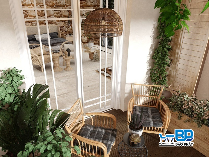 Bàn ghế ban công phong cách Vintage cho khách sạn nghỉ dưỡng