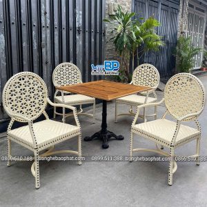 Bàn Ghế Nhựa Giả Mây Cao Cấp BGNGMBP100