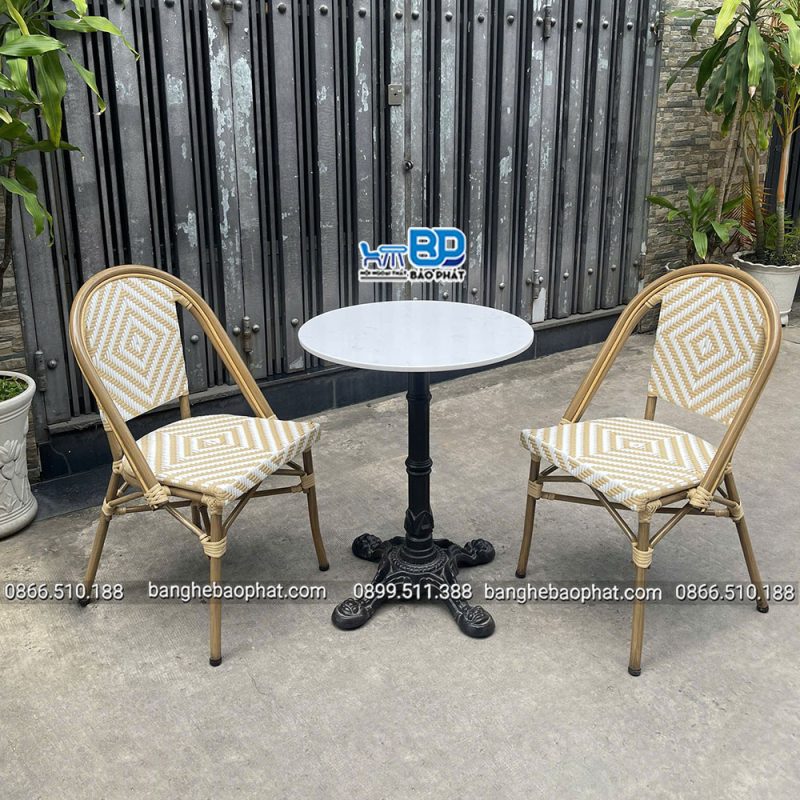 Ưu điểm của bộ bàn ghế nhựa giả mây ngoài trời khung nhôm BGNGMBP099