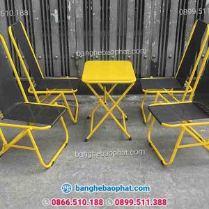 Bàn ghế sắt ban công gấp gọn tiện lợi