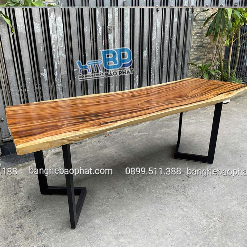 Bàn me tây ban công chân sắt hộp 2,2 x 0,75 mét