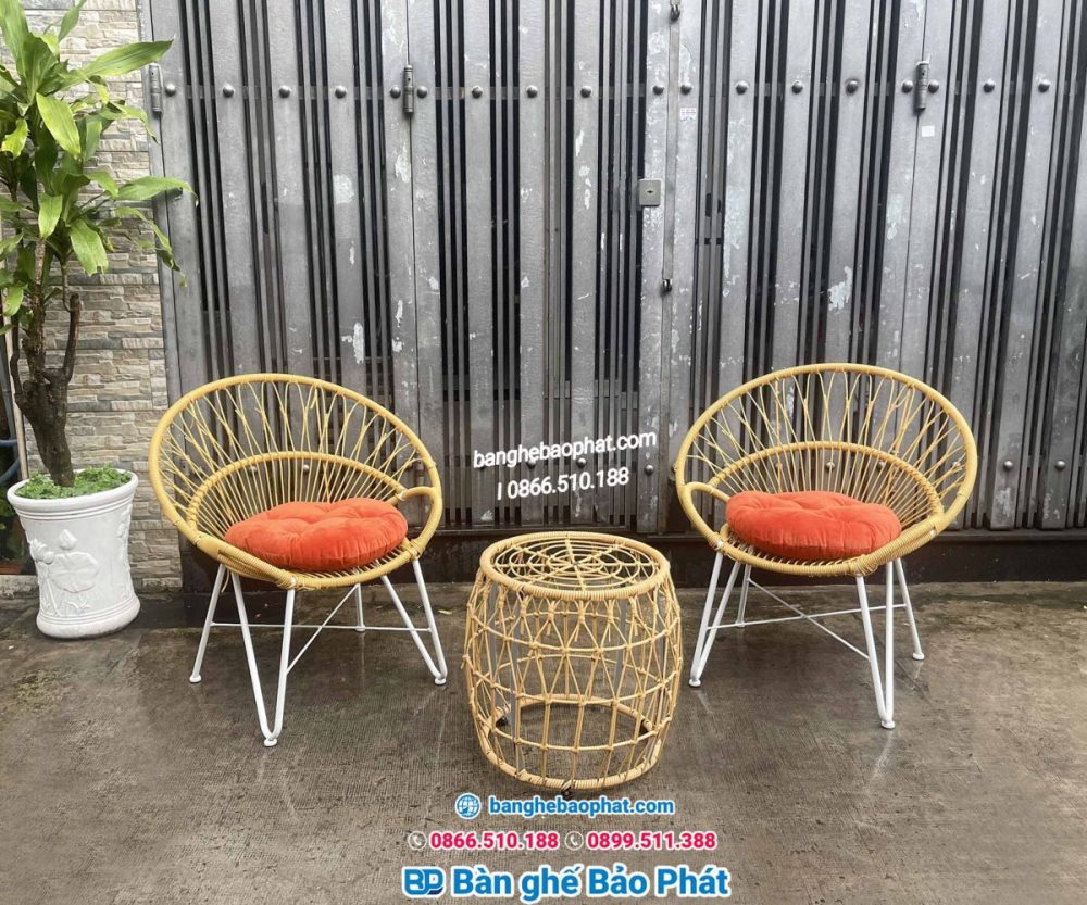 Bộ bàn ghế ban công chung cư nhỏ đẹp BGBCBP007