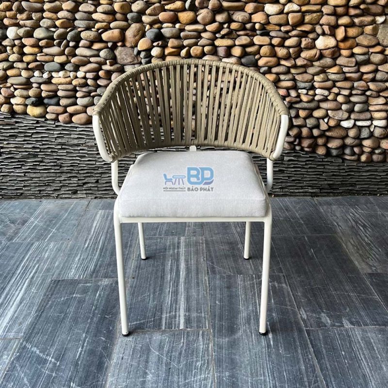 Bộ bàn ghế sắt sơn tĩnh điện đan dây dù BP2026 28 Ghế sắt sơn tĩnh điện đan dây dù BP2026
