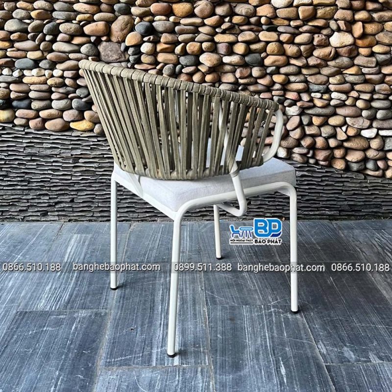 Bộ bàn ghế sắt sơn tĩnh điện đan dây dù BP2026 29 Ghế sắt sơn tĩnh điện đan dây dù BP2026
