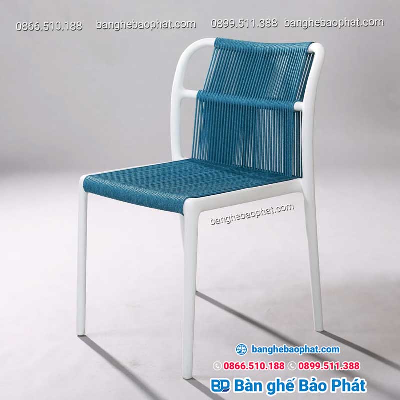 Ghế nhựa xanh đan dây dù 3038