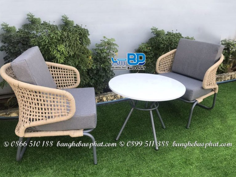Bàn ghế ban công khách sạn 4 - 5 sao giả mây