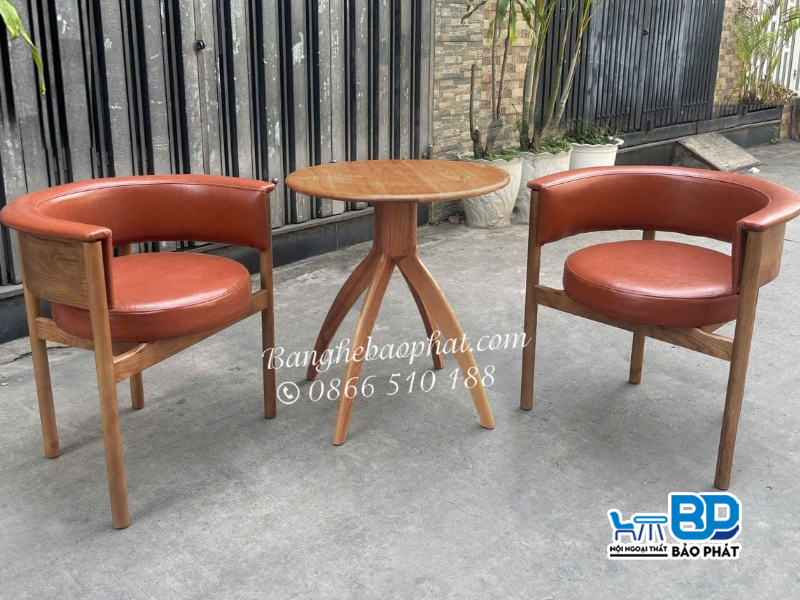 Bàn ghế gỗ nệm ban công tại Bảo Phát