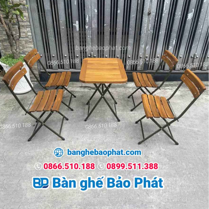 Bàn ghế quán phở gấp gọn 