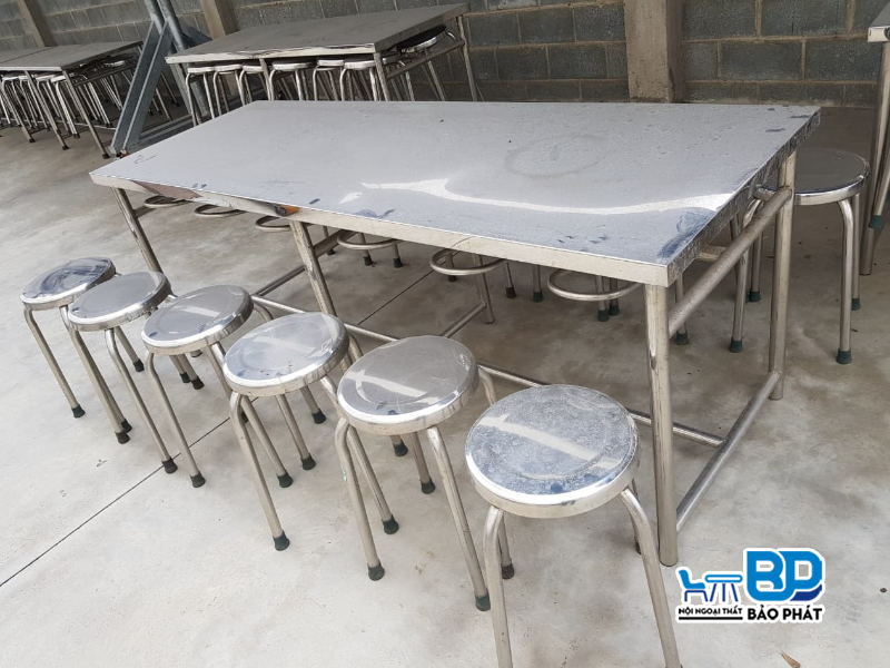 Bàn ghế quán phở Inox 
