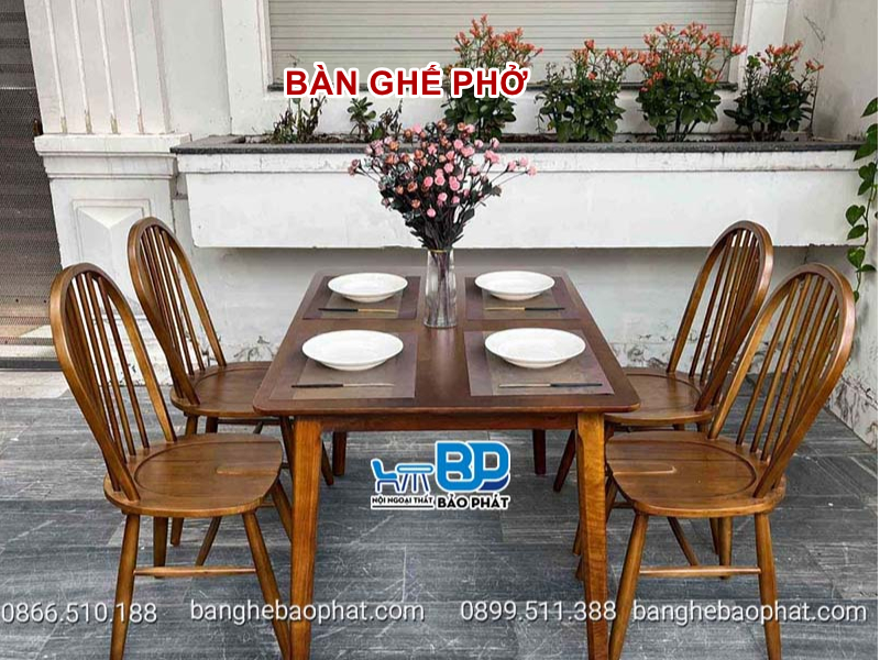 Bàn ghế quán phở đẹp và sang trọng