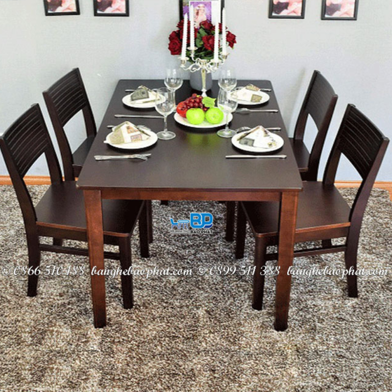 Bộ bàn ghế quán bia bằng gỗ ghế Cherry